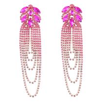 L09-L1938-Brinco Feminino Long Strass Zircônia Rosa Pink Franja Festa Debutante Formatura Namorada Presente Brilho Luxo L09-L1938-Brinco Feminino Long Strass Zircônia Rosa Pink Franja Festa Debutante Formatura Namorada Presente Brilho Luxo
