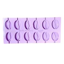 L10 Molde de silicone pirulito café para decorar L10 Molde de silicone pirulito café para decorar