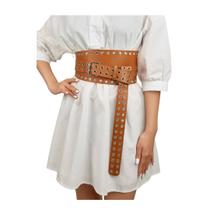 L1225-Cinto Largo Para Vestido Cintura Fina Country Ilhós J679 L1225-Cinto Largo Para Vestido Cintura Fina Country Ilhós J679