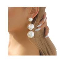 L19-L03103-Brinco Bijuteria Festa Luxo Pérola Esferas Pendente 5j0901
