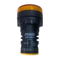 L20-AR9-Y Sinaleiro Led 22mm 12VCA Amarelo L20-AR9-Y Sinaleiro Led 22mm 12VCA Amarelo