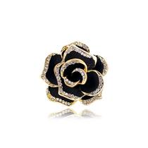 L2108-Broche Bijuteria Para Jaqueta Flor Elegante Strass A0411