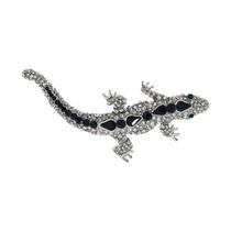 L2123-Broche Bijuteria Luxo Pedraria Brilho Lagartixa 20o110