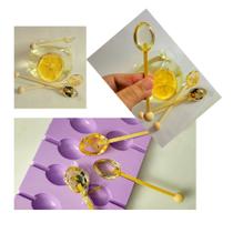 L22 Molde de silicone pirulito colher de chá para decorar