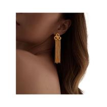 L2407- Brinco Franja Festa Luxo Chique 5JL0803