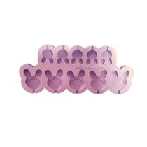 L27 Molde de silicone pirulito coelho páscoa rosto para decorar