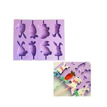 L29 Molde de silicone pirulito coelho páscoa diversos para decorar L29 Molde de silicone pirulito coelho páscoa diversos para decorar
