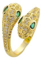 L3015-Anel Bijuteria Festa Luxo Serpente Ajustável Brilho 4s1796