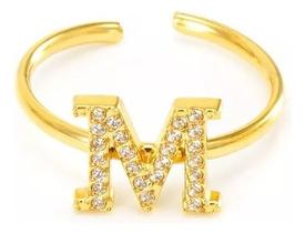 L3110 Anel Bijuteria Festa Luxo Letra S Manguito Strass 23s47
