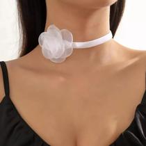 L3232-Colar Bijuteria Festa Luxo Gargantilha Flor Noiva J463 L3232-Colar Bijuteria Festa Luxo Gargantilha Flor Noiva J463