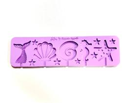 L34 Molde de silicone pirulito fundo do mar para decorar