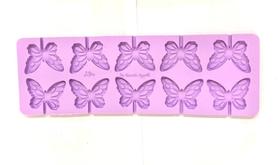 L36 Molde de silicone pirulito borboleta para decorar - confeitaria dos moldes
