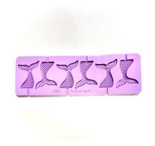 L39 Molde de silicone pirulito cauda de sereia para decorar