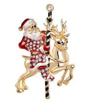 L44-L2110-Broche Feminino Masculino Para Roupa Vestido Terno Presente Coleção Festa Natal Rena Papai Noel L44-L2110-Broche Feminino Masculino Para Roupa Vestido Terno Presente Coleção Festa Natal Rena Papai Noel