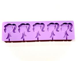 L48 Molde de silicone pirulito barbie para decorar
