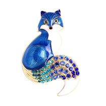 L5709-Broche Feminino Personalizados Para Roupa Vestido Terno Presente Coleção Festa Strass Raposa Animal L5709-Broche Feminino Personalizados Para Roupa Vestido Terno Presente Coleção Festa Strass Raposa Animal