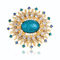 L5717-Broche Feminino vintage Personalizado Para Roupa Vestido Terno Festa Presente Coleção Sol Flor Strass L5717-Broche Feminino vintage Personalizado Para Roupa Vestido Terno Festa Presente Coleção Sol Flor Strass