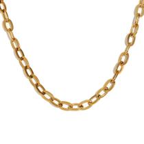 L6912-Colar Aço Cirúrgico Antialergico Ouro 18k Semi Joia Dourado Corrente Réveillon Festa Presente Festival Luxo