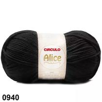 La alice circulo cor 940 preto 100g La alice circulo cor 940 preto 100g