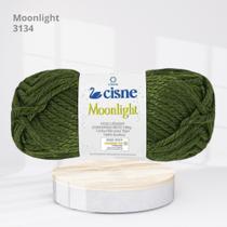 Lã Cisne Moonlight cor 3134 verde 100g 100% acrílico Linhas Corrente