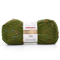 Lã Confete 100g Círculo - Verde 5875