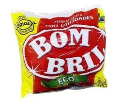 Lã de Aço Bom Bril 60g Kit com 10 Pacotes (80 Unidades) Original Multiuso