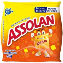 Lã de Aço (Esponja) Assolan 60g Pct/ 8 unidades - YPE