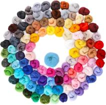 Lã de feltragem com agulha Habbi 100 cores Fibre Roving 300g Lã de feltragem com agulha Habbi 100 cores Fibre Roving 300g