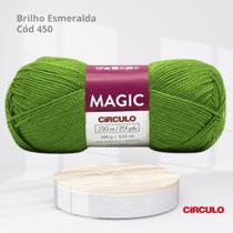 Lã Magic de 100g 230m cor Brilho Esmeralda 450 Lã Magic de 100g 230m cor Brilho Esmeralda 450
