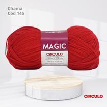 Lã Magic de 100g 230m cor Chama 145 Lã Magic de 100g 230m cor Chama 145