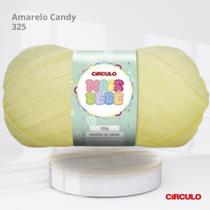 Lã Mais Bebê - Cor Amarelo Candy 325 - 500m