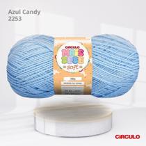 Lã Mais Bebê Soft Circulo 100g Cor Azul Candy 2253