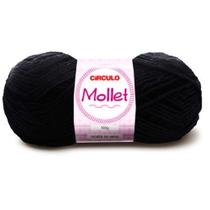 Lã Mollet 100gr Cor 940 Preto Lã Mollet 100gr Cor 940 Preto