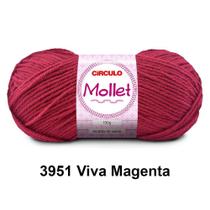 Lã Mollet 200M 100G Pink 385 Círculo