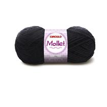 Lã Mollet Circulo 100g cor 0940 - Preto