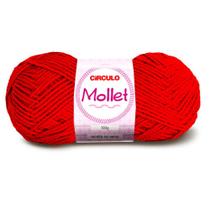 Lã Mollet Círculo 100g - Cor 145 Chama Lã Mollet Círculo 100g - Cor 145 Chama