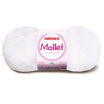 Lã Mollet Círculo 40g com 5 unidades - Cor 10 Branca