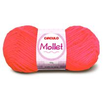 Lã Mollet Círculo 40g com 5 unidades - Cor 784 Rosa Neon Lã Mollet Círculo 40g com 5 unidades - Cor 784 Rosa Neon