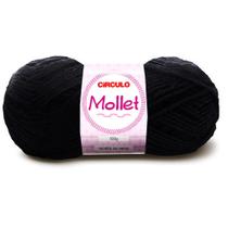 Lã Mollet Círculo 40g com 5 unidades - Cor 940 Preto Lã Mollet Círculo 40g com 5 unidades - Cor 940 Preto