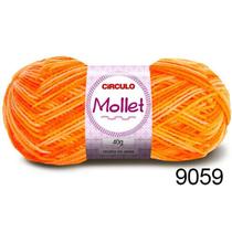 Lã Mollet Círculo Cor Mesclada 9059 Laranja 100g