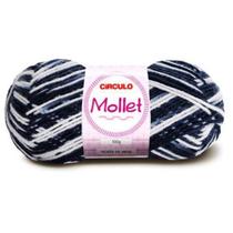 Lã Mollet Círculo Cor Preto Mesclada 100g - 9016