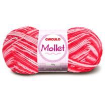 Lã Mollet Círculo Mesclada 40g com 5 unidades - Cor 9202 Goiaba