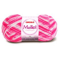 Lã Mollet Círculo Mesclada 40g com 5 unidades - Cor 9718 Alamanda