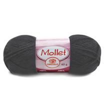 Lã mollet cor 940 preto unidade