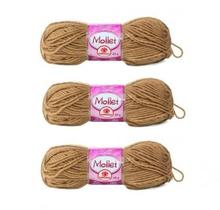 Lã Mollet Marrom Canela Ideal para Dread, Twist e Rasta