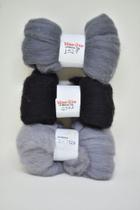 Lã para feltragem corriedale fina - Mini kit 12 - 30g