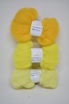 Lã para feltragem corriedale fina - Mini kit 14 - 30g