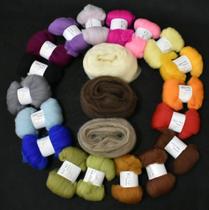 Lã para feltragem - kit 18 cores - 240g