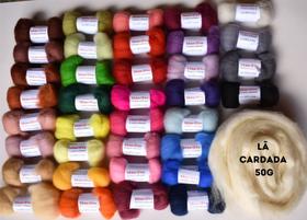 Lã para feltragem - kit de 36 cores de 5 gramas cada cor- 230g