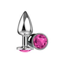 LA PIMIENTA - Plug Anal Silver Pedra Cristal - Rosa
